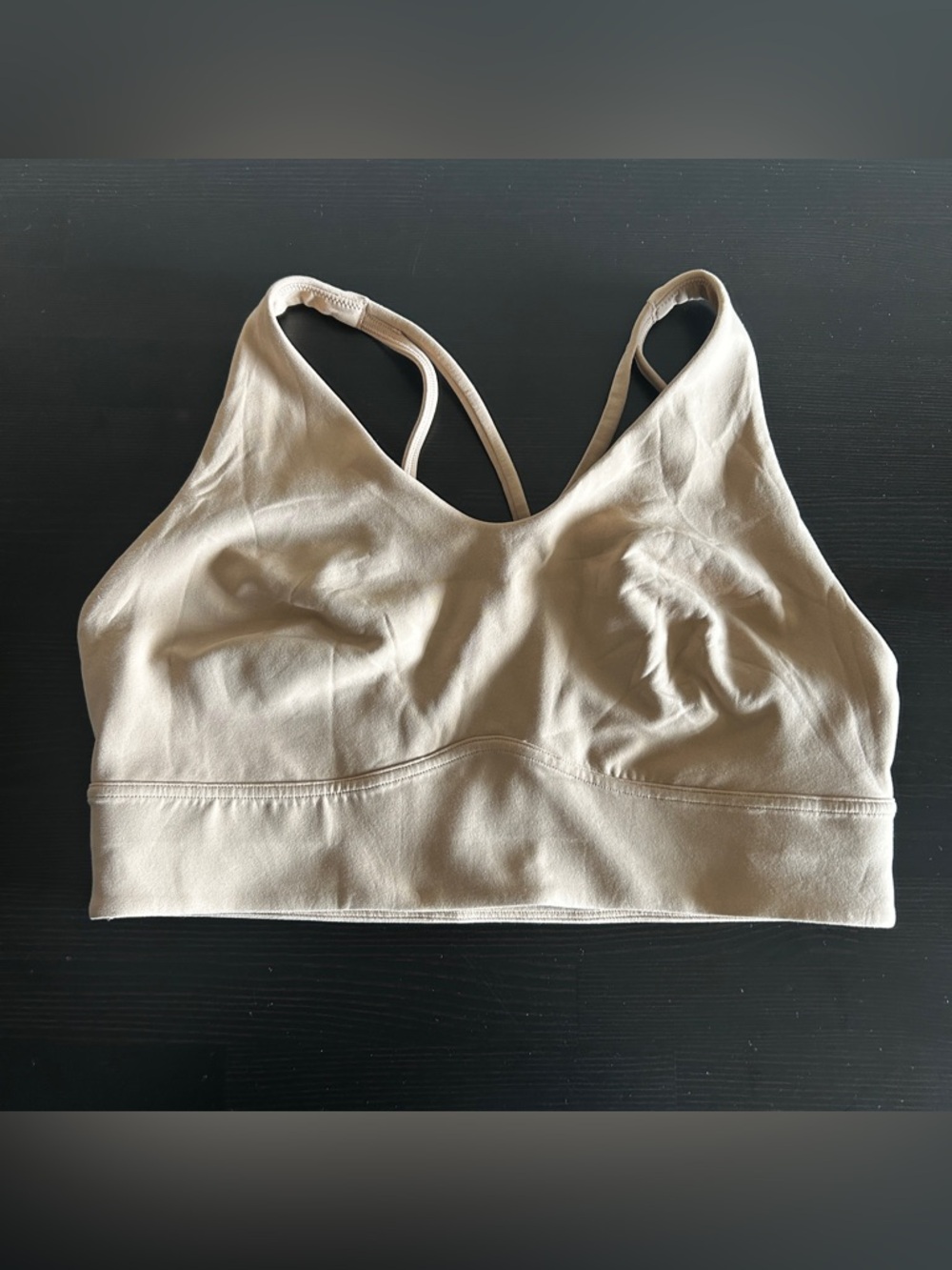 Lululemon In Alignment Longline Bra *Light Support, B/C cup-beech wood (size 12)